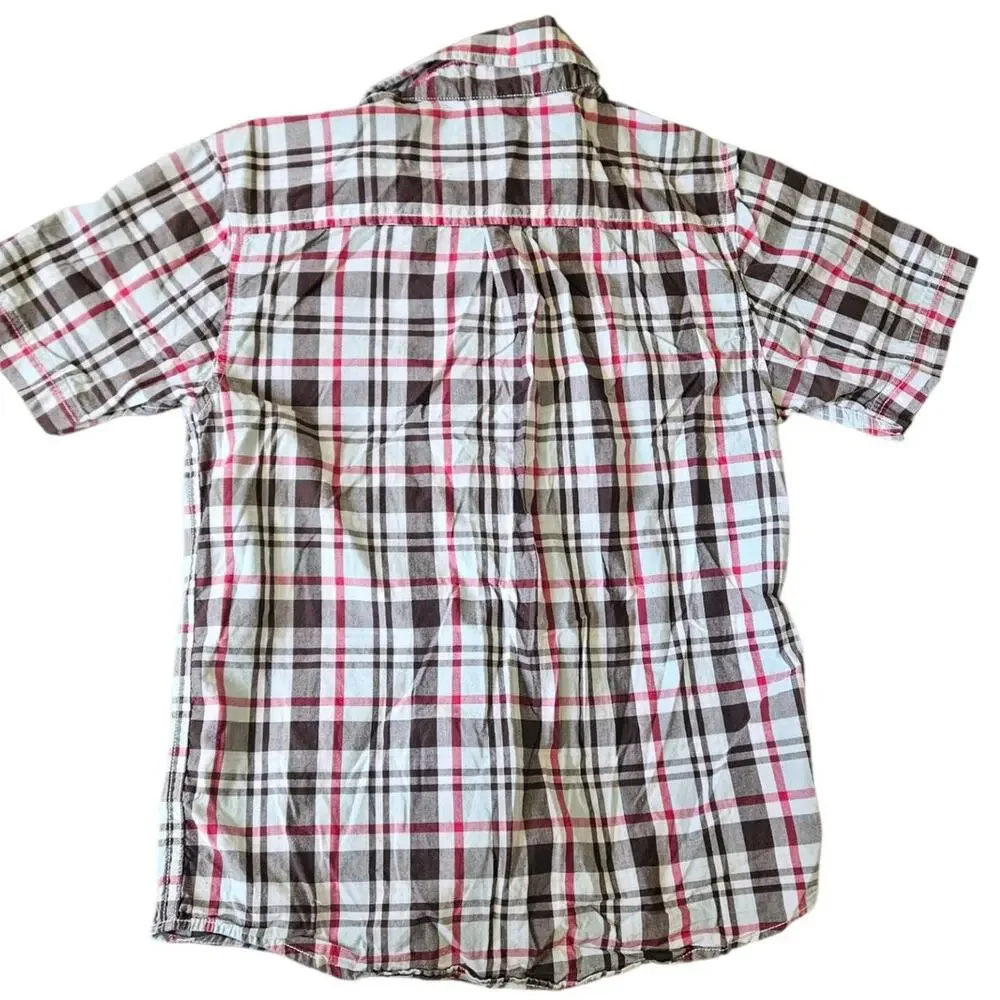 Gymboree Boys' Short Sleeve Plaid Shirt Size 7-8